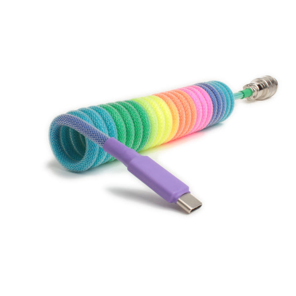 Cookie Atom Coiled Aviator Cable - Rainbow