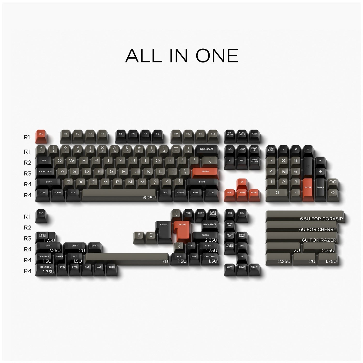 Domikey White Dolch-SA Keycap Set – Control Shift Escape