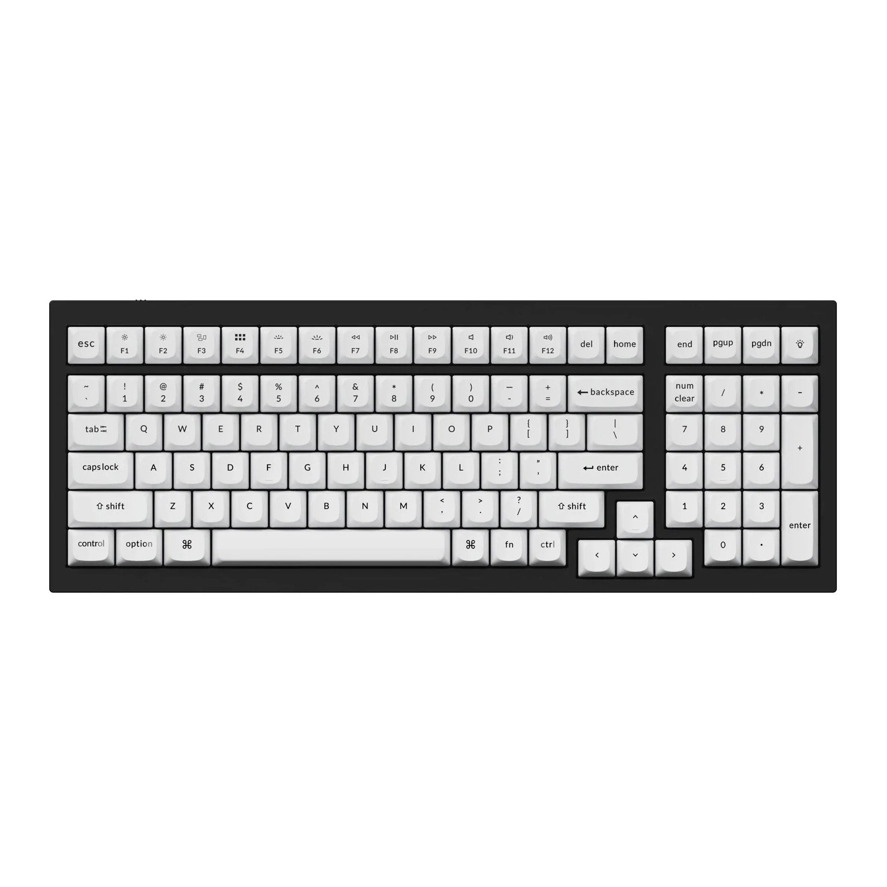 Keycron Keycaps Keychron Doubleshot PBT Keycaps - Black on White – Control Shift Escape