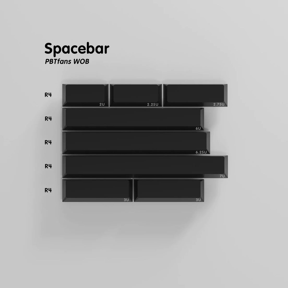 キーボード PBTfans X-ray Base 40s spacebar kit PBTfans X-ray – KBDfans® Mechanical Keyboards Store