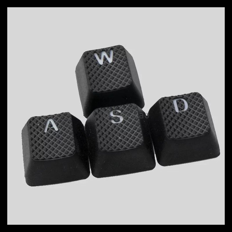 Tai-Hao 8 Key Rubber Gaming Back-lit Keycaps - Black
