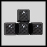 Tai-Hao 8 Key Rubber Gaming Back-lit Keycaps - Black